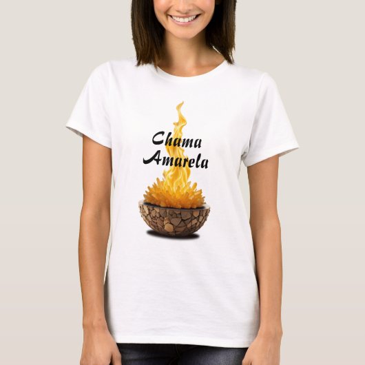 Camiseta Feminina Básica Chama Sagrada-2 Tシャツ (正面)