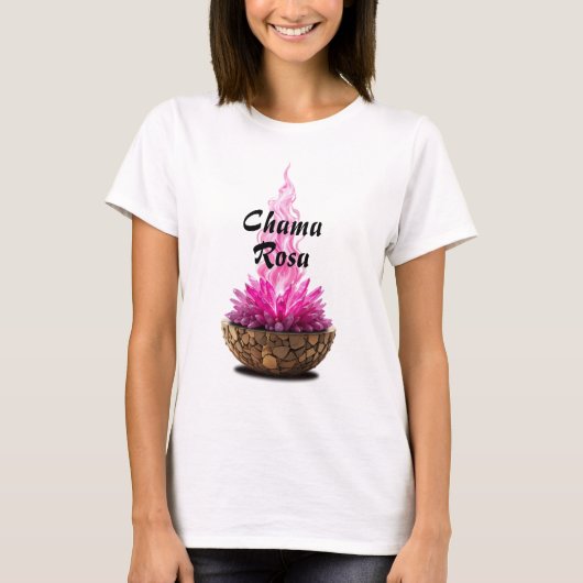 Camiseta Feminina Básica Chama Sagrada-3 Tシャツ (正面)