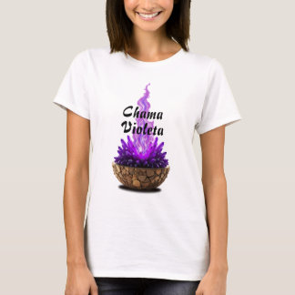 Camiseta Feminina Básica Chama Sagrada-7 Tシャツ