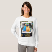 Camiseta Feminina Básica de Mangas Longas Arara Tシャツ (正面フル)