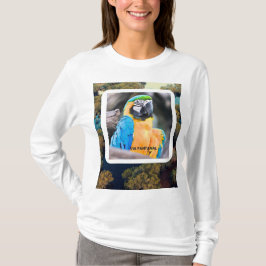 Camiseta Feminina Básica de Mangas Longas Arara Tシャツ