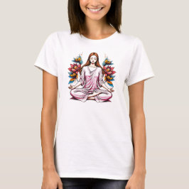 Camiseta Feminina Básica Meditação-1 Tシャツ