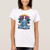 Camiseta Feminina Básica Meditação-4 Tシャツ (正面)