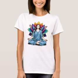 Camiseta Feminina Básica Meditação-4 Tシャツ