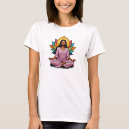 Camiseta Feminina Básica Meditação-7 Tシャツ