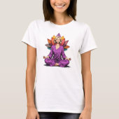 Camiseta Feminina Básica Meditação-9 Tシャツ (正面)