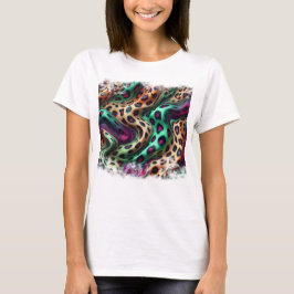 Camiseta Feminina Básica Pele Onça Color Tシャツ