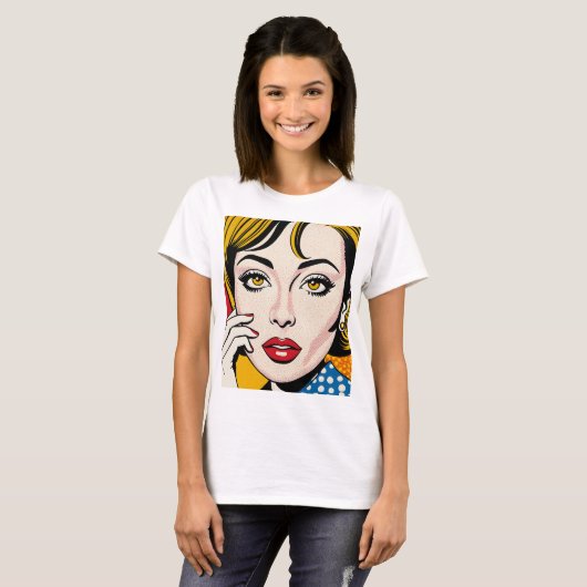Camiseta Feminina Básica Retrô-9 Tシャツ (正面フル)