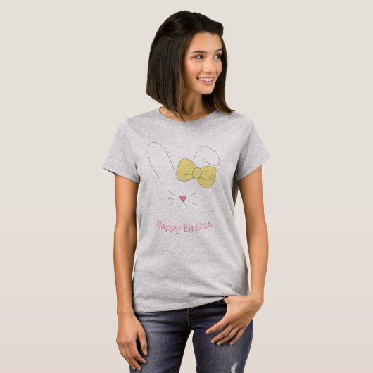 Camiseta feminina Happy Easter Tシャツ (正面フル)