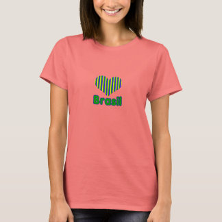 Camiseta Feminina I love Brasil Tシャツ