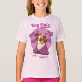 Camiseta Feminina Infantil DOG STYLE Tシャツ