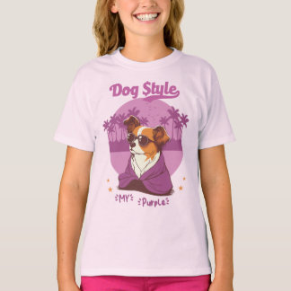 Camiseta Feminina Infantil DOG STYLE Tシャツ