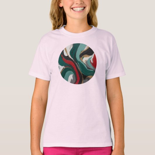 Camiseta Feminina Juvenil Básica Arte Expressão-3 Tシャツ (正面)