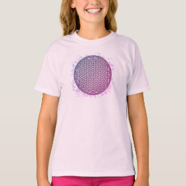 Camiseta Feminina Juvenil Básica Flôr da Vida-19 Tシャツ