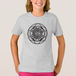 Camiseta Feminina Juvenil Básica Flôr da Vida-6 Tシャツ