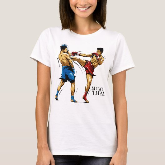 Camiseta Feminina Muay Thai / Boxe Tailandês Tシャツ (正面)