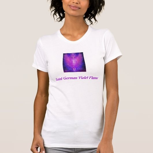 Camiseta Feminina Saint German Violet Flame Tシャツ (正面)