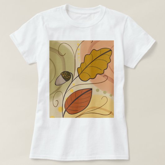 Camiseta folhas do vento de outono tシャツ (デザイン正面)