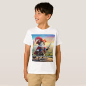 Camiseta Frase Infantil de El Gato con Botas Tシャツ (正面フル)
