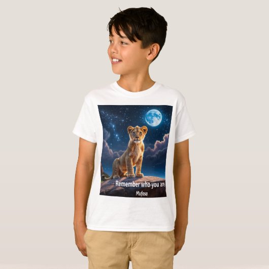 Camiseta Frase Inspiradora de Mufasa Tシャツ (正面フル)