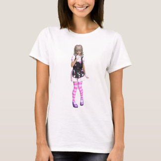 Camiseta garota pensando tシャツ
