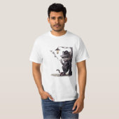 camiseta Gato fumador estilo noir Tシャツ (正面フル)