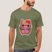 Camiseta gato kawaii  tシャツ (正面)