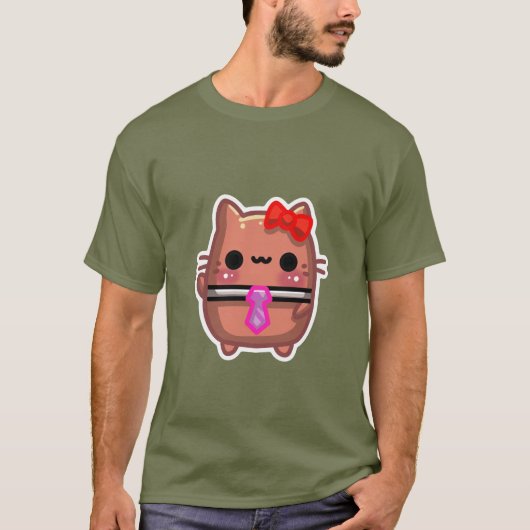 Camiseta gato kawaii  tシャツ (正面)