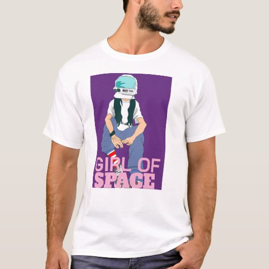 camiseta girl on of space tシャツ (正面)