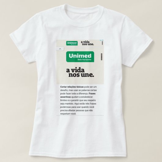 Camiseta gola canoa Feminina simples  Tシャツ (デザイン正面)