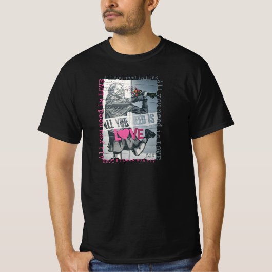 Camiseta Graffiti All you need is love Tシャツ (正面)