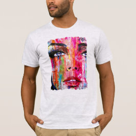 Camiseta Graffiti Face Woman Tシャツ
