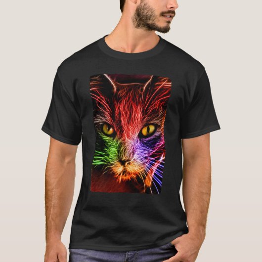 Camiseta Graffiti Gato Neon Tシャツ (正面)