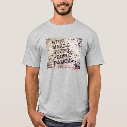 Camiseta Graffiti Stop stupid people Tシャツ (正面)