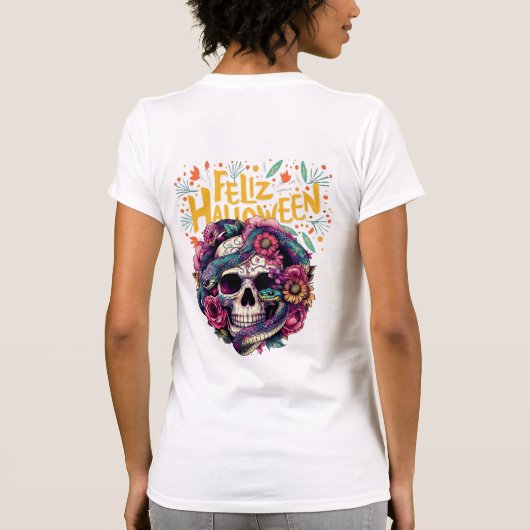 Camiseta Halloween Skull Tシャツ (裏面)