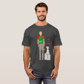 Camiseta Hombre con su perro ganando medalla  Tシャツ (正面フル)