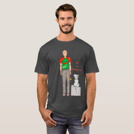 Camiseta Hombre con su perro ganando medalla  Tシャツ