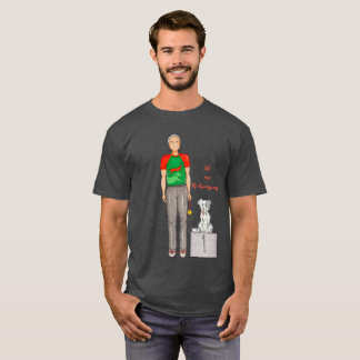 Camiseta Hombre con su perro ganando medalla  Tシャツ