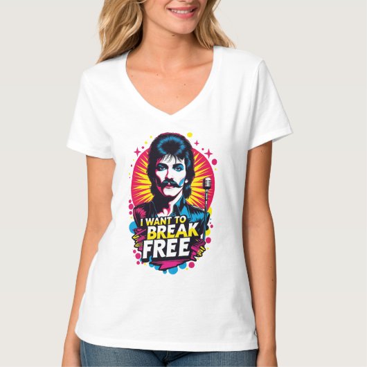 Camiseta I Want to Break Free Tシャツ (正面)