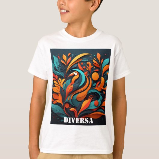 Camiseta Infantil Arte Simbólico de Naturaleza Tシャツ (正面)