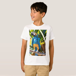 Camiseta Infantil Básica Arara Azul Tシャツ