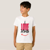 Camiseta Infantil Básica I Love Jesus Tシャツ (正面フル)