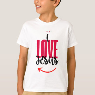 Camiseta Infantil Básica I Love Jesus Tシャツ