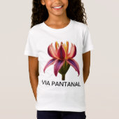 Camiseta Infantil Feminina em Jersey Fina Flor Tシャツ (正面)