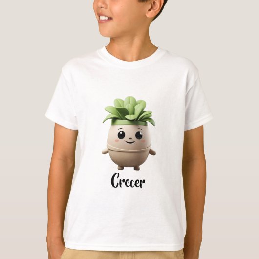 Camiseta Infantil Pipo Crecer – Ilustración Positi Tシャツ (正面)