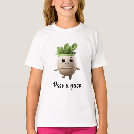 Camiseta Infantil Pipo Paso a Paso – Mensaje Posit Tシャツ (正面)