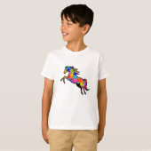 Camiseta Infantil Quebra-Cabeça - Cavalo Tシャツ (正面フル)