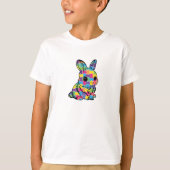 Camiseta Infantil Quebra-Cabeça - Coelho Tシャツ (正面)