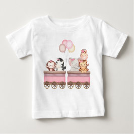 Camiseta infantil Safari Rosa ベビーTシャツ