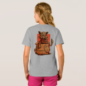 Camiseta Infantil Schrodinger's Zombie Cat - Back Tシャツ (裏面フル)